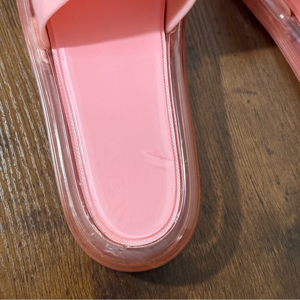 Tory Burch Pink Salt Bubble Jelly Slides Size 9 - Picture 3 of 5
